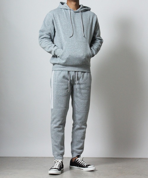 NYLAUS（ナイラス）の「【Nylaus】裏起毛 サイドライン スウェットパンツ スリムパンツ ストレッチパンツ（スウェットパンツ・メンズ・チャコール/ブラック/カーキ/杢グレー・M/LL/L）」の6枚目の写真