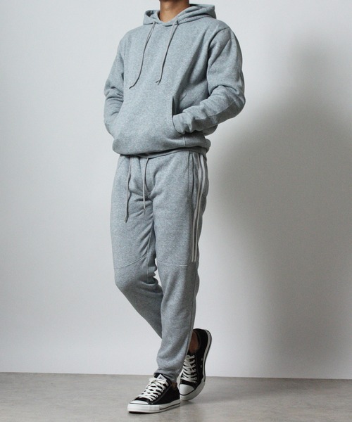 NYLAUS（ナイラス）の「【Nylaus】裏起毛 サイドライン スウェットパンツ スリムパンツ ストレッチパンツ（スウェットパンツ・メンズ・チャコール/ブラック/カーキ/杢グレー・M/LL/L）」の8枚目の写真