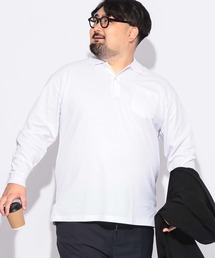 ポロシャツ 長袖 メンズ 大きいサイズ DRY ダブル編み 鹿の子 3Dパターン B＆T CLUB (ビーアンドティークラブ)