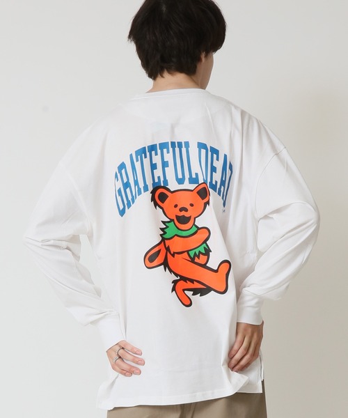 Grateful Dead(グレイトフルデッド)の「GRATEFUL DEAD グレイトフル・デッド オーバーサイズ ロンT メンズ レディース プリントTシャツ(Tシャツ/カットソー・メンズ・グレー系1/ホワイト系3/ホワイト系2/ブラック/パープル/ネイビー/グリーン系2/グリーン系1/ベージュ系2/ベージュ系1/グレー系2/ホワイト系1・XL/L/M)」の2枚目の写真