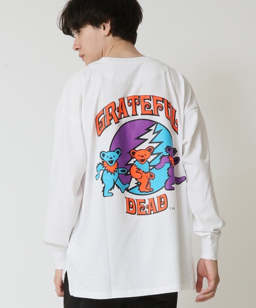 Grateful Dead(グレイトフルデッド)の「GRATEFUL DEAD グレイトフル・デッド オーバーサイズ ロンT メンズ レディース プリントTシャツ(Tシャツ/カットソー・メンズ・グレー系1/ホワイト系3/ホワイト系2/ブラック/パープル/ネイビー/グリーン系2/グリーン系1/ベージュ系2/ベージュ系1/グレー系2/ホワイト系1・XL/L/M)」の1枚目の写真
