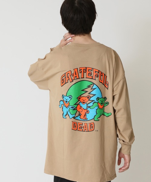 Grateful Dead(グレイトフルデッド)の「GRATEFUL DEAD グレイトフル・デッド オーバーサイズ ロンT メンズ レディース プリントTシャツ(Tシャツ/カットソー・メンズ・グレー系1/ホワイト系3/ホワイト系2/ブラック/パープル/ネイビー/グリーン系2/グリーン系1/ベージュ系2/ベージュ系1/グレー系2/ホワイト系1・XL/L/M)」の7枚目の写真