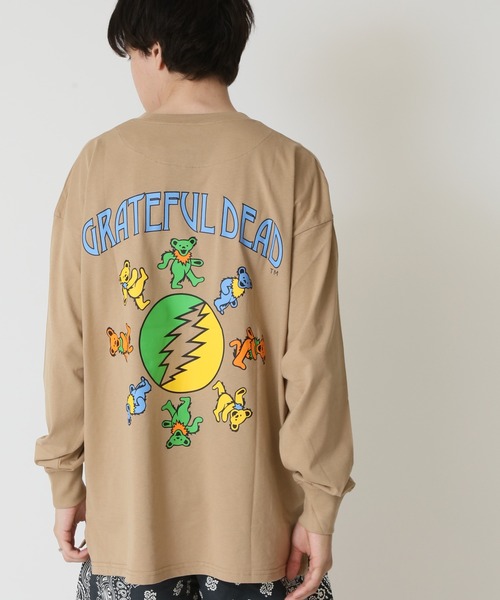 Grateful Dead(グレイトフルデッド)の「GRATEFUL DEAD グレイトフル・デッド オーバーサイズ ロンT メンズ レディース プリントTシャツ(Tシャツ/カットソー・メンズ・グレー系1/ホワイト系3/ホワイト系2/ブラック/パープル/ネイビー/グリーン系2/グリーン系1/ベージュ系2/ベージュ系1/グレー系2/ホワイト系1・XL/L/M)」の8枚目の写真