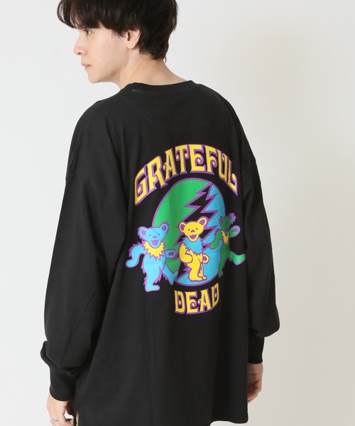 Grateful Dead(グレイトフルデッド)の「GRATEFUL DEAD グレイトフル・デッド オーバーサイズ ロンT メンズ レディース プリントTシャツ(Tシャツ/カットソー・メンズ・グレー系1/ホワイト系3/ホワイト系2/ブラック/パープル/ネイビー/グリーン系2/グリーン系1/ベージュ系2/ベージュ系1/グレー系2/ホワイト系1・XL/L/M)」の4枚目の写真