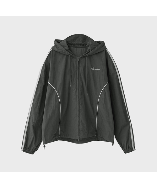 AVANDRESS(アバンドレス )の「ノア CN トラック フードパーカー ジップアップ_6COL(ナイロンジャケット・レディース・ホワイト/チャコールグレー/ブラック/ダークブラウン/ネイビー/カーキ・MEDIUM/LARGE)」の3枚目の写真