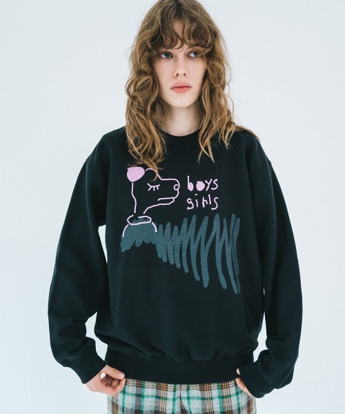 soduk(スドーク)の「【soduk】26AW新作 boys and girls pull over / ボーイズアンドガールズプルオーバー(Tシャツ/カットソー・レディース・Black/GRAY・LARGE/SMALL)」の5枚目の写真