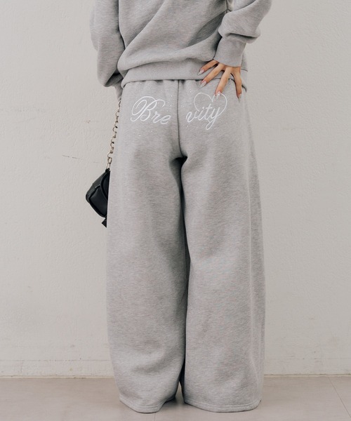 Another Branch olive des olive（アナザーブランチオリーブデオリーブ）の「バックロゴ刺繍ロゴワイドスウェットパンツ（スウェットパンツ・レディース・グレー/ブラック/ブラウン・FREE）」の20枚目の写真
