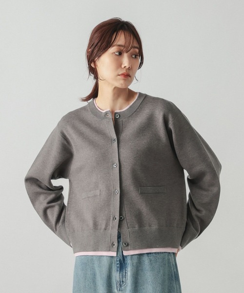 GLOBAL WORK(グローバルワーク)の「スウェットライククルーカーディガン/724802(カーディガン/ボレロ・レディース・ブラウン系8/ブラウン系4/グレー系9/ネイビー系8/ベージュ系1・MEDIUM/SMALL/X-SMALL/X-LARGE/LARGE)」の18枚目の写真