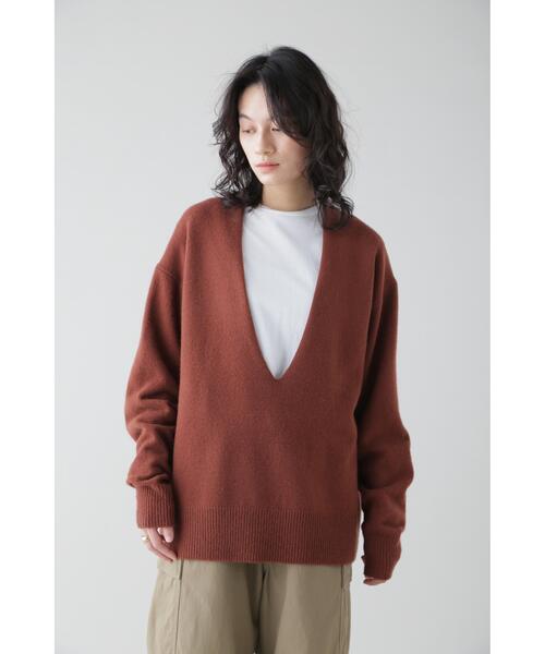 YLEVE(イレーヴ)の「YLEVE / LAMBS WOOL KN P/O(ニット/セーター・レディース・ピンク/ネイビー/ブラウン・1)」の2枚目の写真