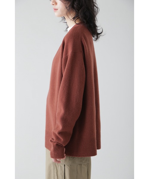 YLEVE(イレーヴ)の「YLEVE / LAMBS WOOL KN P/O(ニット/セーター・レディース・ピンク/ネイビー/ブラウン・1)」の6枚目の写真