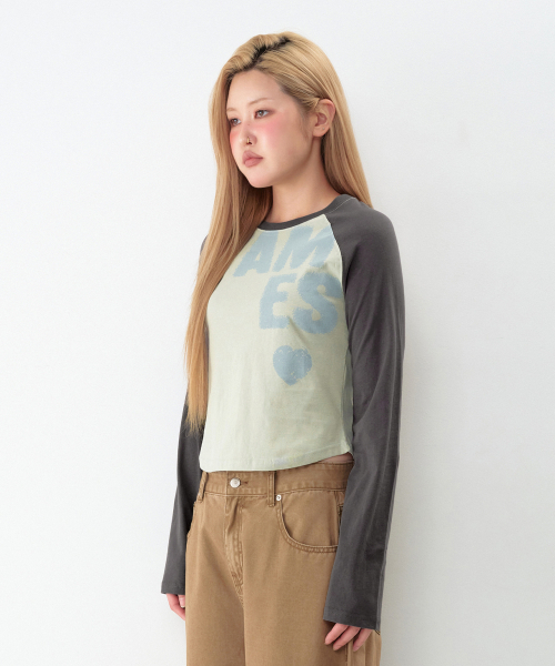AMESWORLDWIDE(アメスワールドワイド)の「ボールドタイポ ラウンドヘム長袖Tシャツ ミント(Tシャツ/カットソー・レディース・その他・FREE)」の4枚目の写真