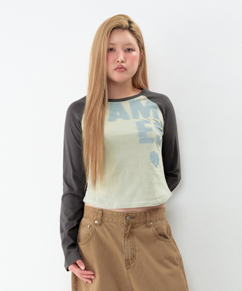 AMESWORLDWIDE(アメスワールドワイド)の「ボールドタイポ ラウンドヘム長袖Tシャツ ミント(Tシャツ/カットソー・レディース・その他・FREE)」の5枚目の写真