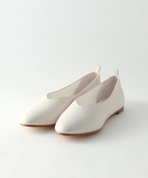 Steven Alan（スティーブンアラン）の「＜Steven Alan＞LEATHER SLIP ON SHOES 2/ｽﾘｯﾎﾟﾝｼｭｰｽﾞ◆（スリッポン・レディース・オフホワイト/ライトピンク/ネイビー・38/37h/36h/37/36）」の2枚目の写真