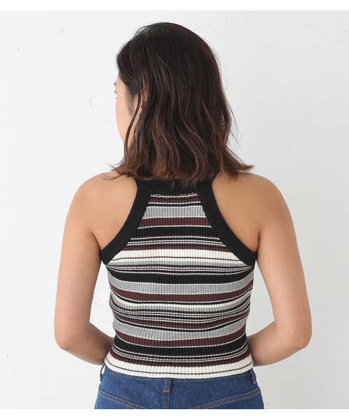 SLY（スライ）の「MIX BORDER アメスリT/T（タンクトップ・レディース・ブラック/レッド・FREE）」の13枚目の写真