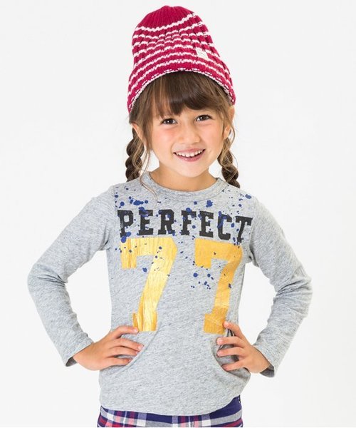 BREEZE（ブリーズ）の「ネット限定 箔ナンバリングTシャツ（Tシャツ/カットソー・キッズ・ネイビー/グリーン/グレー・95/90/100/120/110/130/80/140）」の2枚目の写真