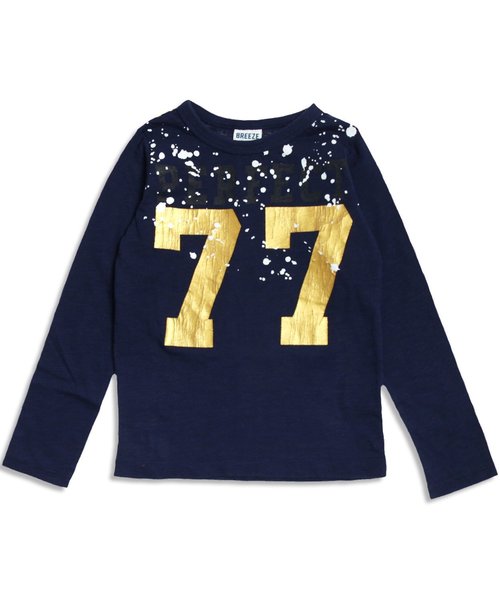 BREEZE（ブリーズ）の「ネット限定 箔ナンバリングTシャツ（Tシャツ/カットソー・キッズ・ネイビー/グリーン/グレー・95/90/100/120/110/130/80/140）」の18枚目の写真