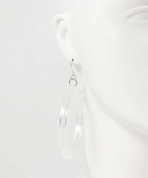 WEGO（ウィゴー）の「WEGO/アクリルラウンドピアス（ピアス（片耳用）・メンズ・ホワイト系その他/ホワイト/ブラック・FREE）」の6枚目の写真