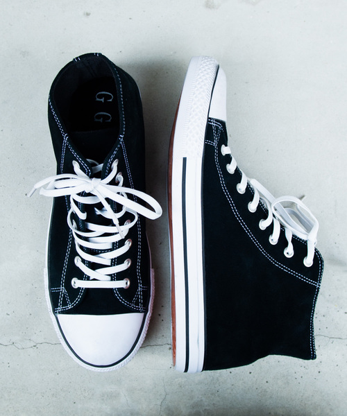 GGD(ジージーディー)の「GGD / スエードハイカットスニーカー(スニーカー・メンズ・ブラック/ベージュ・3/2)」の14枚目の写真