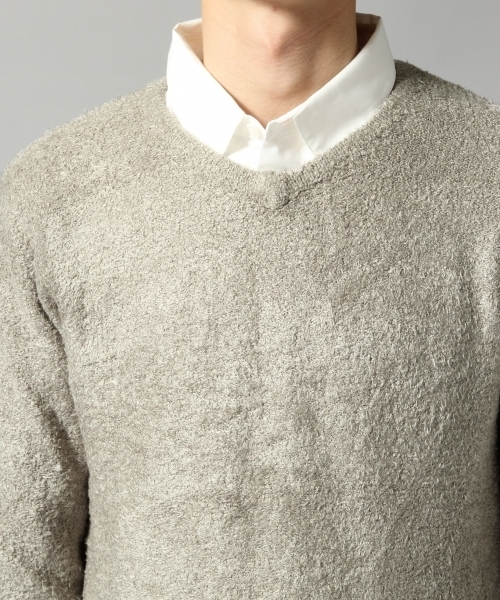 HARE（ハレ）の「フェザーヤーンニットプルオーバー(HARE)（ニット/セーター・メンズ・ベージュ/ボルドー/ライトグレー/グレー/ベージュ系その他・SMALL/MEDIUM/LARGE）」の9枚目の写真