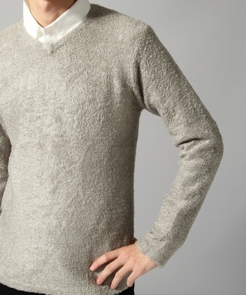 HARE（ハレ）の「フェザーヤーンニットプルオーバー(HARE)（ニット/セーター・メンズ・ベージュ/ボルドー/ライトグレー/グレー/ベージュ系その他・SMALL/MEDIUM/LARGE）」の11枚目の写真