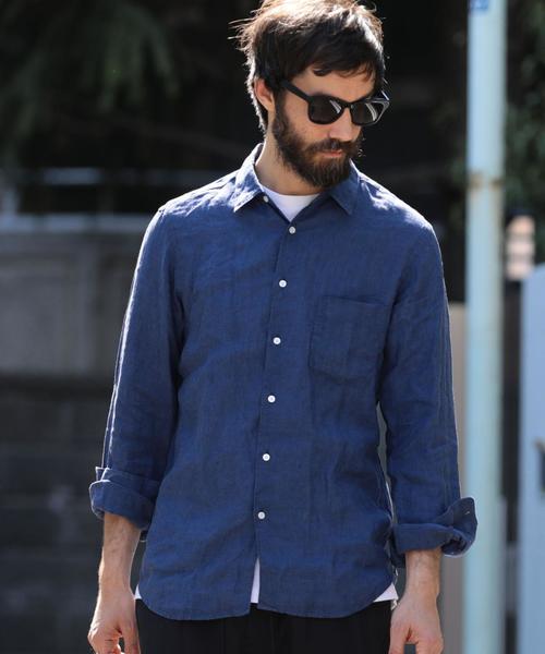 BEAUTY&YOUTH UNITED ARROWS（ビューティーアンドユースユナイテッドアローズ）の「BY サフィラン リネン シャツ ◆（シャツ/ブラウス・メンズ・ブラック/ホワイト/ナチュラル/ロイヤルブルー/ライトブルー・SMALL/MEDIUM/X-LARGE/X-SMALL/LARGE）」の17枚目の写真