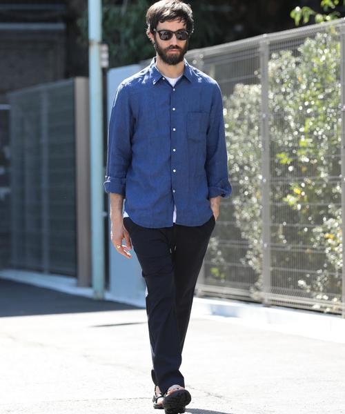 BEAUTY&YOUTH UNITED ARROWS（ビューティーアンドユースユナイテッドアローズ）の「BY サフィラン リネン シャツ ◆（シャツ/ブラウス・メンズ・ブラック/ホワイト/ナチュラル/ロイヤルブルー/ライトブルー・SMALL/MEDIUM/X-LARGE/X-SMALL/LARGE）」の20枚目の写真