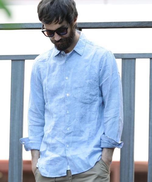 BEAUTY&YOUTH UNITED ARROWS（ビューティーアンドユースユナイテッドアローズ）の「BY サフィラン リネン シャツ ◆（シャツ/ブラウス・メンズ・ブラック/ホワイト/ナチュラル/ロイヤルブルー/ライトブルー・SMALL/MEDIUM/X-LARGE/X-SMALL/LARGE）」の22枚目の写真