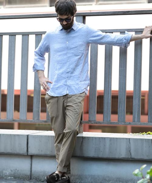 BEAUTY&YOUTH UNITED ARROWS（ビューティーアンドユースユナイテッドアローズ）の「BY サフィラン リネン シャツ ◆（シャツ/ブラウス・メンズ・ブラック/ホワイト/ナチュラル/ロイヤルブルー/ライトブルー・SMALL/MEDIUM/X-LARGE/X-SMALL/LARGE）」の12枚目の写真