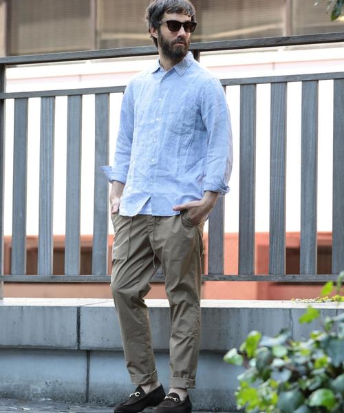 BEAUTY&YOUTH UNITED ARROWS（ビューティーアンドユースユナイテッドアローズ）の「BY サフィラン リネン シャツ ◆（シャツ/ブラウス・メンズ・ブラック/ホワイト/ナチュラル/ロイヤルブルー/ライトブルー・SMALL/MEDIUM/X-LARGE/X-SMALL/LARGE）」の13枚目の写真