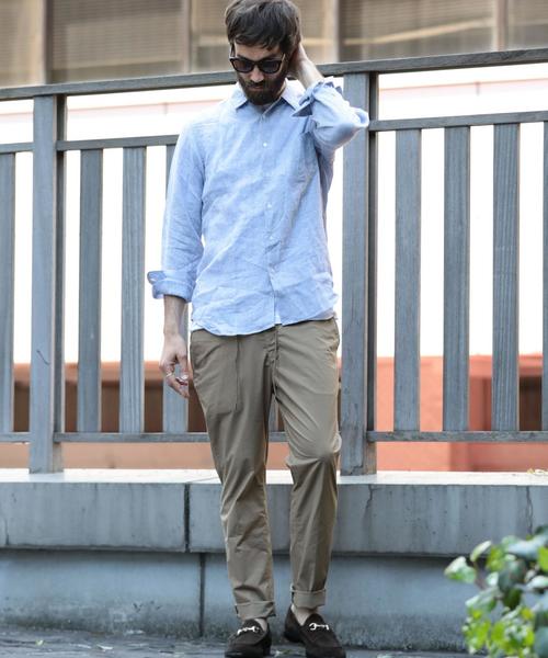 BEAUTY&YOUTH UNITED ARROWS（ビューティーアンドユースユナイテッドアローズ）の「BY サフィラン リネン シャツ ◆（シャツ/ブラウス・メンズ・ブラック/ホワイト/ナチュラル/ロイヤルブルー/ライトブルー・SMALL/MEDIUM/X-LARGE/X-SMALL/LARGE）」の14枚目の写真