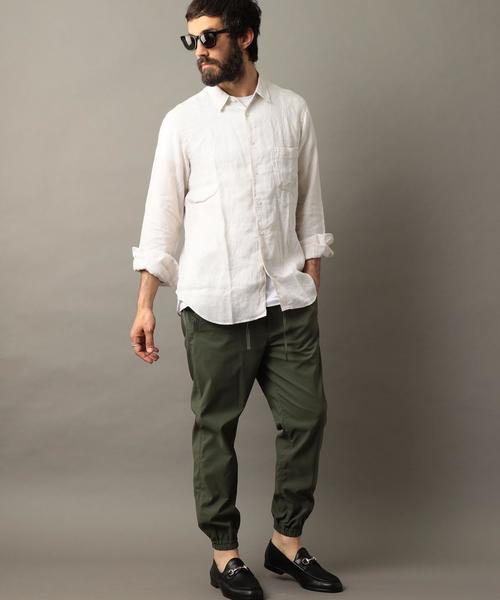 BEAUTY&YOUTH UNITED ARROWS（ビューティーアンドユースユナイテッドアローズ）の「BY サフィラン リネン シャツ ◆（シャツ/ブラウス・メンズ・ブラック/ホワイト/ナチュラル/ロイヤルブルー/ライトブルー・SMALL/MEDIUM/X-LARGE/X-SMALL/LARGE）」の6枚目の写真