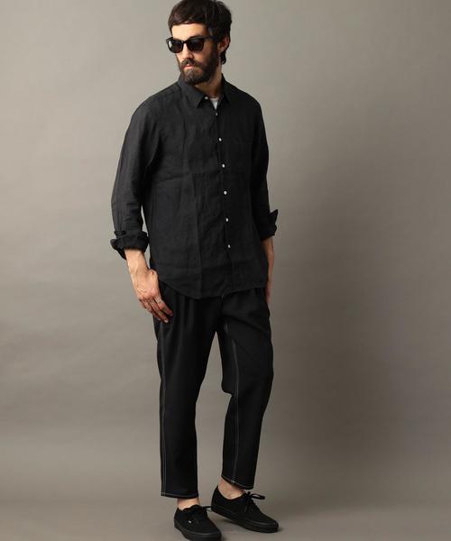 BEAUTY&YOUTH UNITED ARROWS（ビューティーアンドユースユナイテッドアローズ）の「BY サフィラン リネン シャツ ◆（シャツ/ブラウス・メンズ・ブラック/ホワイト/ナチュラル/ロイヤルブルー/ライトブルー・SMALL/MEDIUM/X-LARGE/X-SMALL/LARGE）」の10枚目の写真