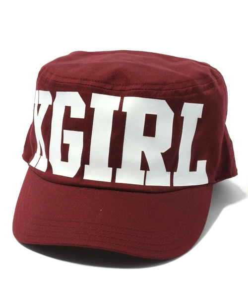 X-girl（エックスガール）の「XGIRL WORK CAP（キャップ・レディース・ブラック/ベージュ/バーガンディー・ONE SIZE）」の3枚目の写真