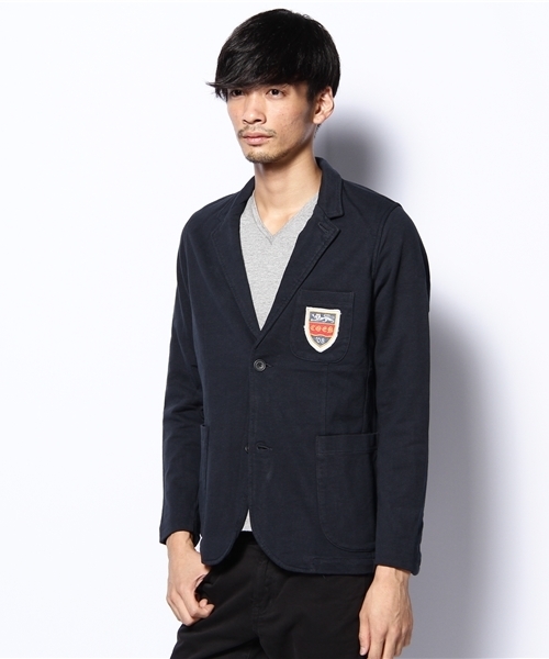 coen(コーエン)の「カットテーラードジャケット(テーラードジャケット・メンズ・グレー/ネイビー・SMALL/LARGE/X-LARGE/MEDIUM)」の2枚目の写真