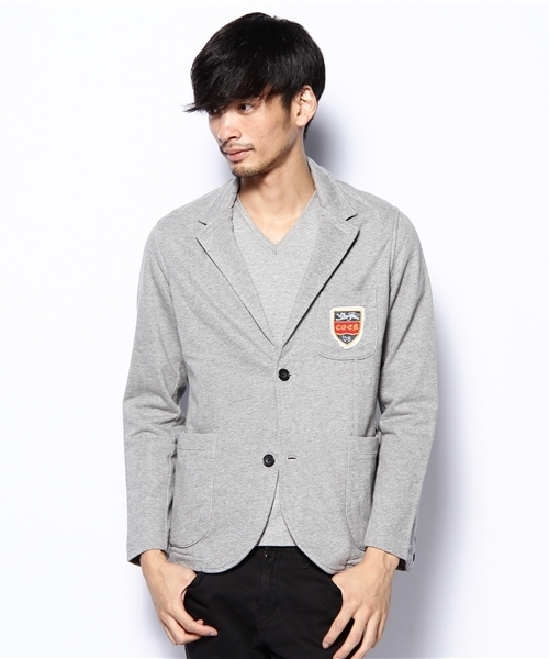 coen(コーエン)の「カットテーラードジャケット(テーラードジャケット・メンズ・グレー/ネイビー・SMALL/LARGE/X-LARGE/MEDIUM)」の1枚目の写真