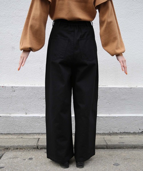 select MOCA(セレクトモカ)の「ツイルフロントタック美形シルエットワイドパンツ(その他パンツ・レディース・ブラック/モカ/カーキ/ベージュ/マスタード/レッド・FREE)」の12枚目の写真