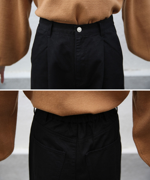 select MOCA(セレクトモカ)の「ツイルフロントタック美形シルエットワイドパンツ(その他パンツ・レディース・ブラック/モカ/カーキ/ベージュ/マスタード/レッド・FREE)」の11枚目の写真