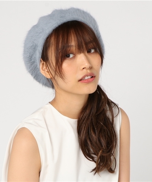 WEGO（ウィゴー）の「WEGO/アンゴラベレー帽（ハンチング/ベレー帽・レディース・ホワイト/ライトピンク/ライトパープル/ダークオレンジ/グレー/ベージュ/ブラック・FREE）」の14枚目の写真