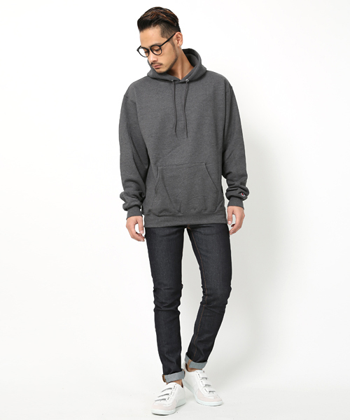 Champion(チャンピオン)の「【champion】 チャンピオン HOODED パーカー(パーカー・メンズ・ブラック/チャコールグレー/ダークグリーン/ネイビー/ホワイト/グレー/レッド/ワイン・S/M/L/XL)」の9枚目の写真