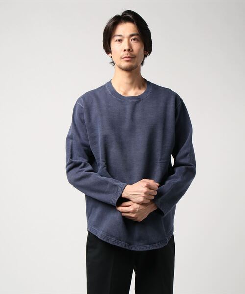 Good On（グッドオン）の「Good On/グッドオン  ROUGH CREW SWEAT（スウェット・メンズ・ライトブルー/ブラック/ライトグリーン/マスタード/パープル/ネイビー/コーラルピンク/ブルーグリーン/グレー・MEDIUM/LARGE）」の5枚目の写真