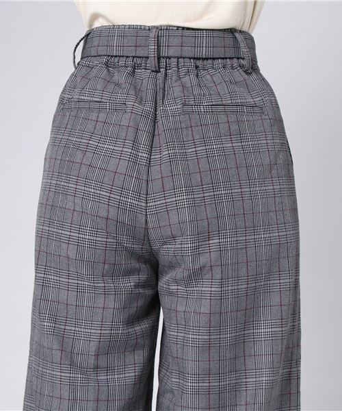 Honeys（ハニーズ）の「ベルト付ワイドパンツ（その他パンツ・レディース・グレー系その他/レッド系その他・L/M/S）」の3枚目の写真