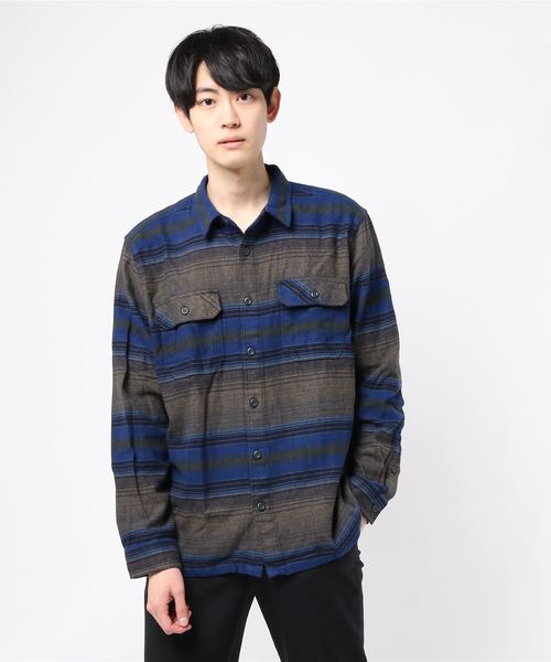 patagonia(パタゴニア)の「patagonia Ms L/S Fjord Flannel SH(シャツ/ブラウス・メンズ・ネイビー・LARGE)」の1枚目の写真