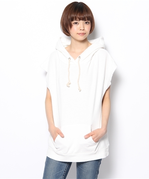 ann demeulemeester ノースリーブパーカー ann demeulemeester ノースリーブジップパーカー