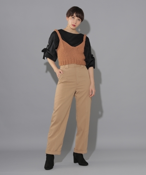 PAGEBOY（ページボーイ）の「ＴＲスラックス（スラックス・レディース・チャコールグレー/ブラック/ベージュ・SMALL/MEDIUM）」の6枚目の写真