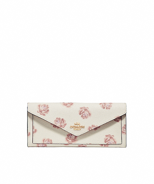 COACH 財布 ソフト ウォレット ウィズ ローズ プリント COACH（コーチ）の「【コーチ】ソフト ウォレット ウィズ ローズ