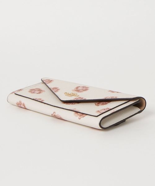 COACH 財布 ソフト ウォレット ウィズ ローズ プリント COACH（コーチ）の「【コーチ】ソフト ウォレット ウィズ ローズ