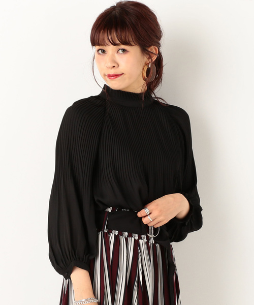 archives（アルシーヴ）の「クラシカル長袖プリーツブラウス（シャツ/ブラウス・レディース・ブラック/オフホワイト/シルバーグレー・MEDIUM）」の3枚目の写真