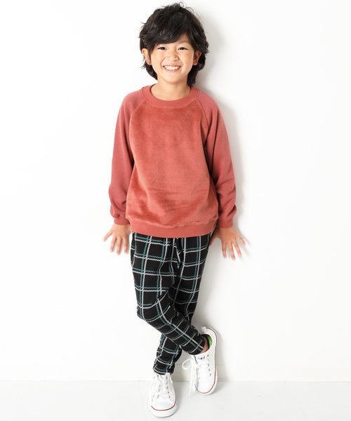 devirock（デビロック）の「まるで着る毛布 裏シャギーサルエルパンツ 裏起毛（その他パンツ・キッズ・ブラック/カーキ/カモフラージュ/モカ/ブラック系その他/グレー系その他/ブルー系その他/パープル系その他/ヘザーチャコール/スモークピンク/ブラック系その他2/ブラック系その他3/グレー系その他2/グレー系その他3・110cm/100cm/120cm/130cm/140cm/150cm/160cm）」の18枚目の写真