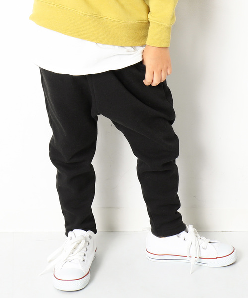 devirock（デビロック）の「まるで着る毛布 裏シャギーサルエルパンツ 裏起毛（その他パンツ・キッズ・ブラック/カーキ/カモフラージュ/モカ/ブラック系その他/グレー系その他/ブルー系その他/パープル系その他/ヘザーチャコール/スモークピンク/ブラック系その他2/ブラック系その他3/グレー系その他2/グレー系その他3・110cm/100cm/120cm/130cm/140cm/150cm/160cm）」の2枚目の写真