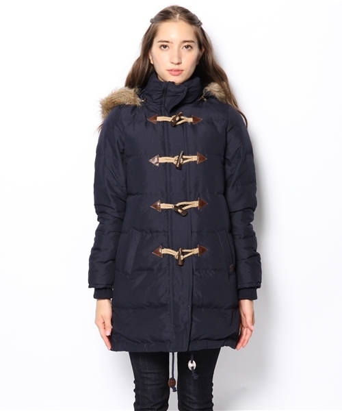 ROXY（ロキシー）の「LEAVES（ダッフルコート・レディース・ブラウン/アーミー/ネイビー・SMALL/MEDIUM/LARGE）」の4枚目の写真